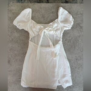 MARBLE White Tie-Front Mini Dress